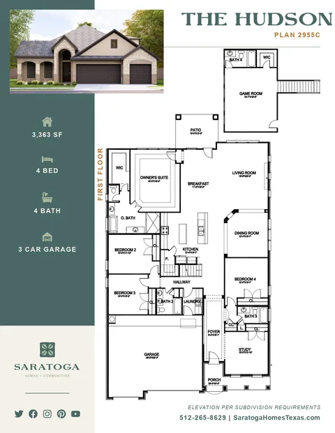 Hudson floor plan 1